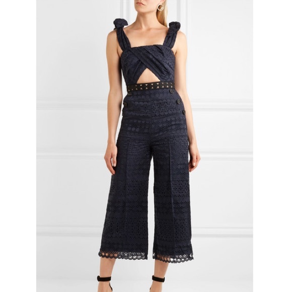 Self-portrait navy jumpsuit - Picture 2 of 8